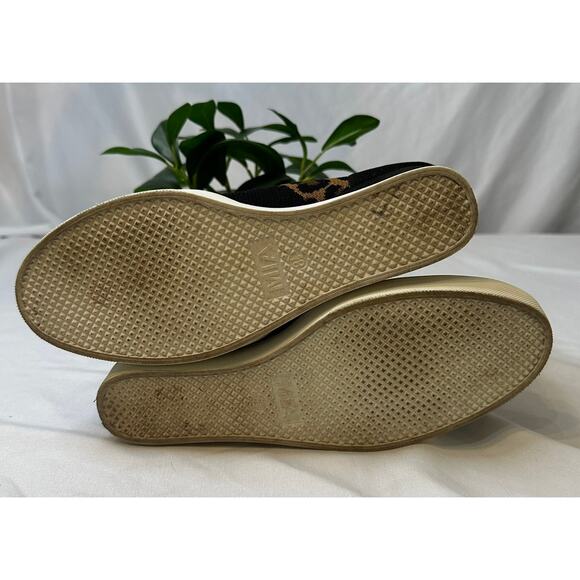 MIA Slip-On Leopard‎ Print Wedge Knit Booties Sneakers Size 8.5 - Picture 7 of 7